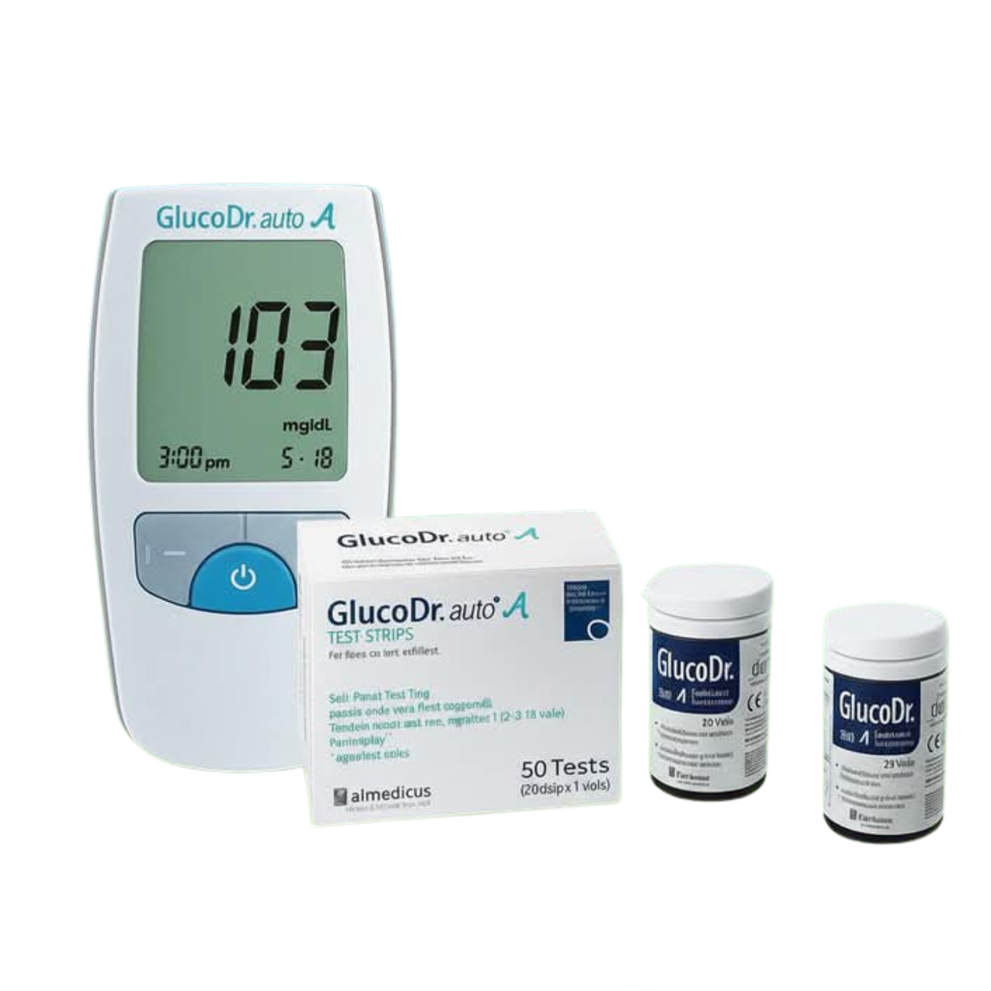 جهاز قياس السكر  GlucoDr Auto  شريط اختيار  + 25
